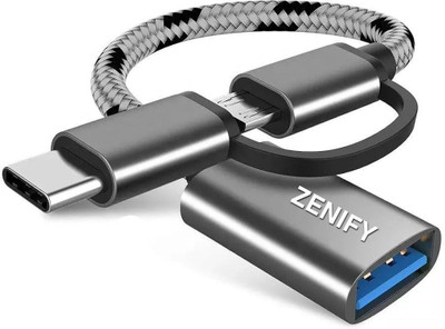 ZENIFY USB Type C, Micro USB OTG Adapter(Pack of 1)