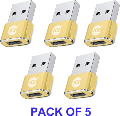 VCR Lightning, USB, Micro USB, USB Type C OTG Adapter(Pack of 5)