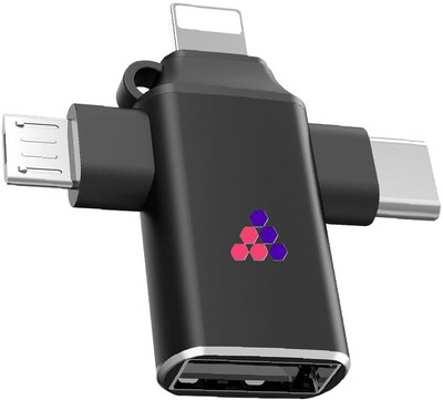 Reedeal Micro USB, Lightning, USB Type C OTG Adapter(Pack of 1)