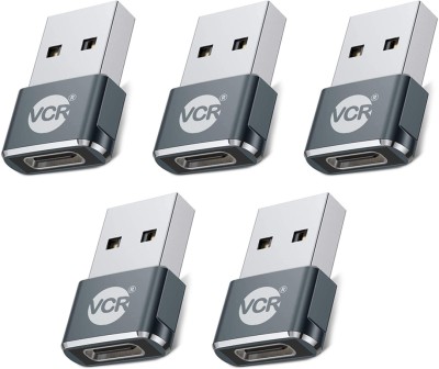 VCR Lightning, Micro USB, USB, USB Type C OTG Adapter(Pack of 5)