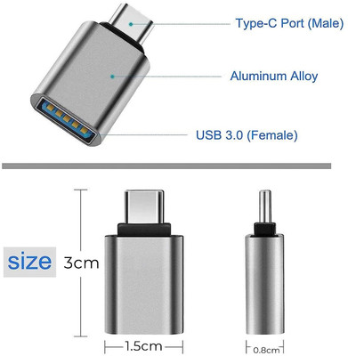 Mkservice USB Type C OTG Adapter(Pack of 1)