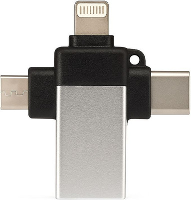 Anandi Traders Micro USB, USB Type C, Lightning OTG Adapter(Pack of 1)