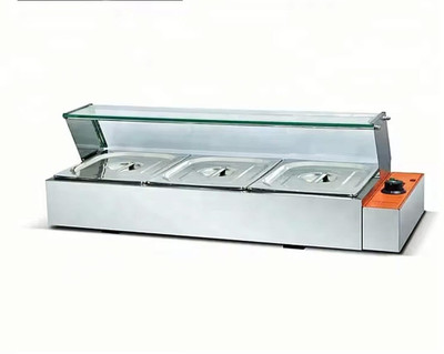 KHUSHI UDYOG 35-Litre Oven Toaster Grill (OTG)(3-Pan SS Bain Marie Food Warmer with Glass Cover for Buffet Catering & Hotel, Blue)