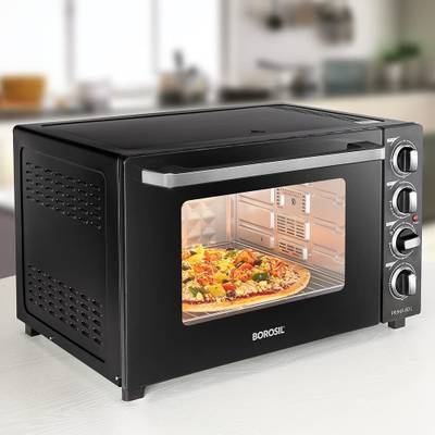 BOROSIL 60-Litre Prima Motorised Rotisserie & Convection Heating, 12 Heating Modes, Oven Toaster Grill (OTG)