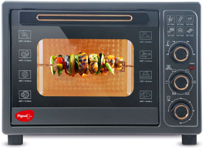 Pigeon 40-Litre Oven Toaster Grill (OTG)(OTG 40L With Rotisserie, Black)