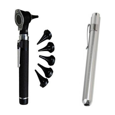 NSC Mini Portable Otoscope & Pen Light LED Flashlight Pocket Medical Uses Otoscope