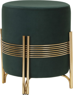 Psygn Fabric Pouf(Finish Color - GOLD, Pre Assembled)