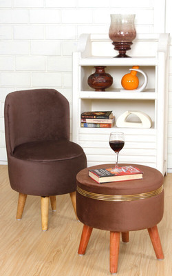 ShadowKart Foam Pouf(Finish Color - Combo-Chair-Coffee, Pre Assembled)