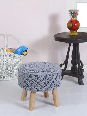 ShadowKart Foam Pouf(Finish Color - Light Grey, Pre Assembled)