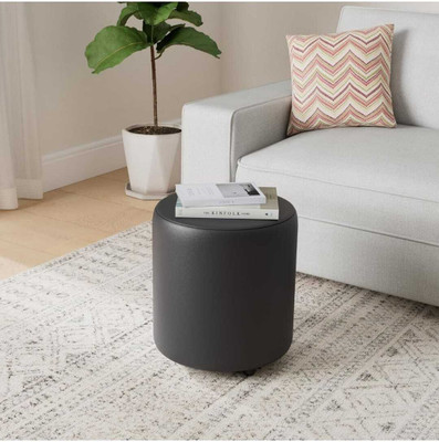 AIDANF Solid Wood Pouf(Finish Color - GREY, Pre Assembled)