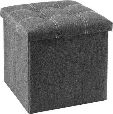 VICHAXAN Fabric Standard Ottoman(Finish Color - Grey, DIY(Do-It-Yourself))