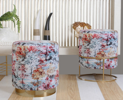 ShadowKart Solid Wood Standard Ottoman(Finish Color - Multi, Pre Assembled)