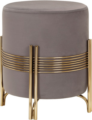 Psygn Fabric Pouf(Finish Color - GOLD, Pre Assembled)