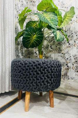 Dhritihandloom Solid Wood Standard Ottoman(Finish Color - DORI-BROWN, Pre Assembled)