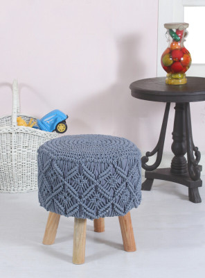 ShadowKart Foam Pouf(Finish Color - Dark Grey, Pre Assembled)