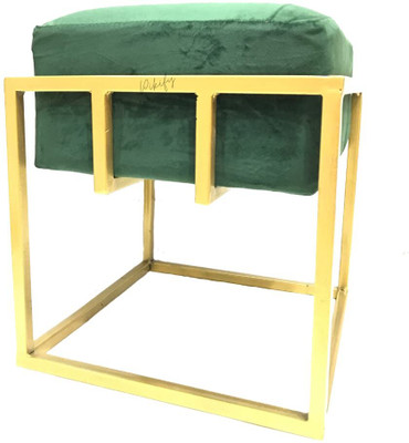 PIKIFY Fabric Pouf(Finish Color - Dark Green, Pre Assembled)
