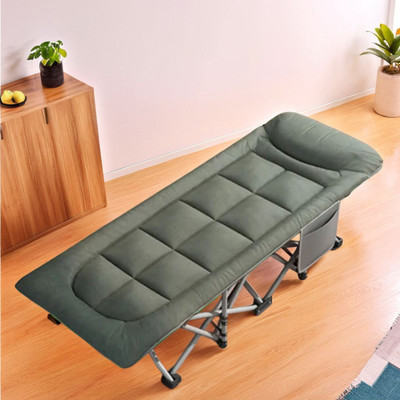 Nasmodo Folding Bed Single for Adults 5 Levels Adjustable Outdoor Camping Chair Metal Outdoor Chair(grey, Pre-assembled)