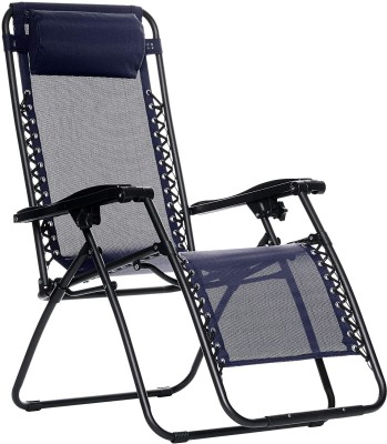 Lilac Zero Gravity Chair, Lawn Chair Recliner Lounge, Portable Camping Folding Chair Metal Outdoor Chair(BLUE, Pre-assembled)