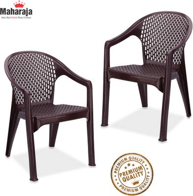 MAHARAJA Galaxy for Home, Office | Comfortable | Arm Rest | Bearing Capacity up to 200 Kg Plastic Outdoor Chair