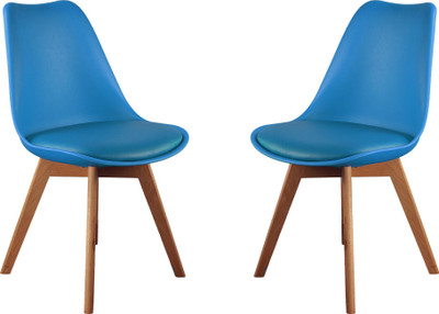 Diya Plastic Cafeteria Chair(Weight Bearing Upto 220kg | 1 Year Warranty | (Color: Blue), Set of 2, Pre-assembled)