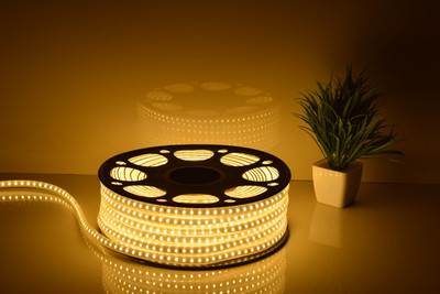 LiteSun 120 LEDs 5 m Gold Steady Strip Rice Lights(Pack of 1)