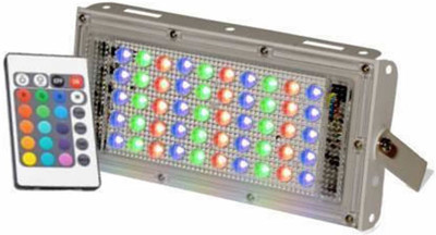 spark world Flood Light/Outdoor Lamp AC Brick Light with Remote Multicolor 1pc Flood Light Outdoor Lamp(Multicolor)