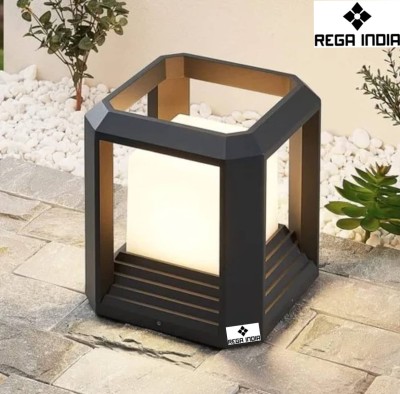 REGA INDIA CLASSIC CUBE small FULL ALUMINIUM CASTING BODY Modern Shaped Beautiful Designed Lamp RUST FREE garden light/ outdoor light/ fancy light Gate Light Outdoor Lamp(White, Grey)