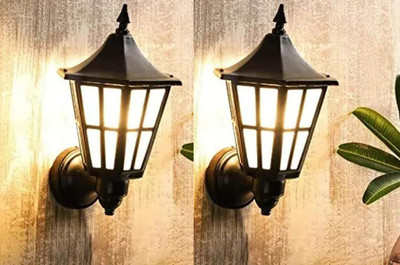 G CHHARIYA TRADERS GATE LIGHT FOR HOME GATE WATERPROOF ( PACK OF 2 ) Gate Light Outdoor Lamp(Black)