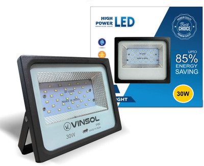 vinsol 30W LED Flood Light Outdoor Lamp(Black)