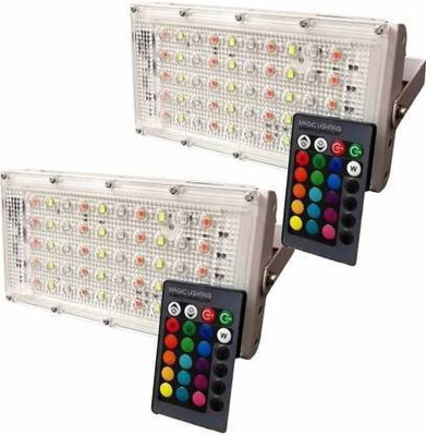 spark world 50 W Outdoor Lamp AC Brick Light -Multicolor 50w 2pc Flood Light Outdoor Lamp(Multicolor)