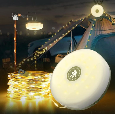 VDNSI 1291Camping String Lights -Camping String Lights, 2 in 1 String Lights with 5 Adjustable Modes, LED Camping Lantern Rechargeable String Lights Street Light Outdoor Lamp(Multicolor)