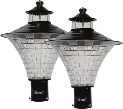 BENE Garden Light Nice (Black, 28 Cms, Pack of 2 Pcs) Gate Light Outdoor Lamp(Black)