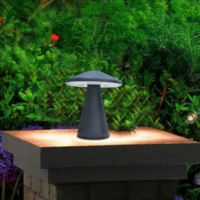 FORUS 12W LED Mushroom Shape Gate Light, Waterproof Gate Lamp with 2 Years Warranty Outdoor Gate Light, Exterior Lamp for Gate, Piller Lamp for Home, Entrance Patio Compound Boundary (Warm White) 1 PC Gate Light Outdoor Lamp(Yellow)
