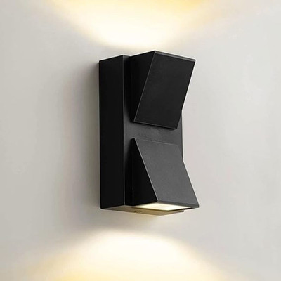 vibunt Modern Up Down Outdoor Wall Light | Waterproof Black LED Wall Lamp for Home, Balcony, Garden & Porch Decoration Gate Light Outdoor Lamp(Black)