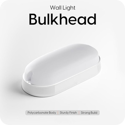 Eve Hanger 10 Watt Outdoor LED Bulkhead Wall Light | IP66 Rated | Cool White Gate Light Outdoor Lamp(White)