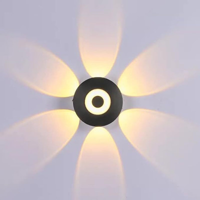 BellGrey 6 Way Profile LED Indoor & Outdoor Lamp Up/Down Right/Left Elevation Light Rustproof & Waterproof Aluminum Body Black (Warm White) Post Light Outdoor Lamp(Yellow)