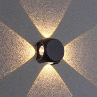 SPARC LIGHTS 12 Watt LED Round Circular 4 * 3W Outdoor Exterior Wall Step Up Down Left Right (4 Way), Fixture Waterproof Black Finish Warm White... Post Light Outdoor Lamp(White) SPARC LIGHTS 12 Watt LED Round Circular 4 * 3W Outdoor Exterior Wall Step Up Down Left Right (4 Way), Fixture Waterproof Black Finish Warm White... Post Light Outdoor Lamp(White)