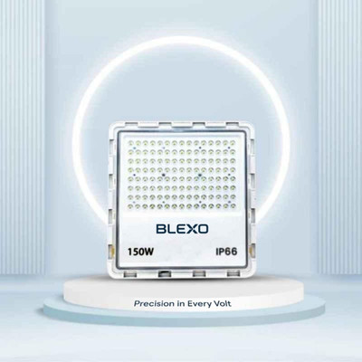 BLEXO UltraGlow 150W LED IP66 Waterproof for Stadium / Warehouse / Outdoor Use Flood Light Outdoor Lamp(White)