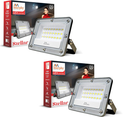 MURPHY Stellar 20W LED Flood Light Cool White | IP66 Waterproof | Pack of 2 Flood Light Outdoor Lamp(White)