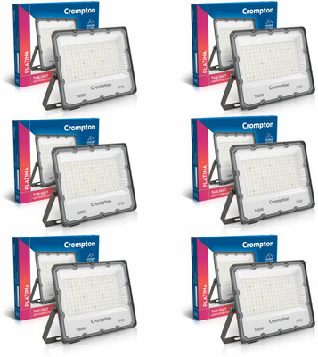 Crompton LDFLTAB100CDL-Pack of 6 Flood Light Outdoor Lamp(White)