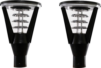GAUVIK GAU-XOLO CLEAR GATE LIGHT, PACK OF 2 Gate Light Outdoor Lamp(Black, Clear)