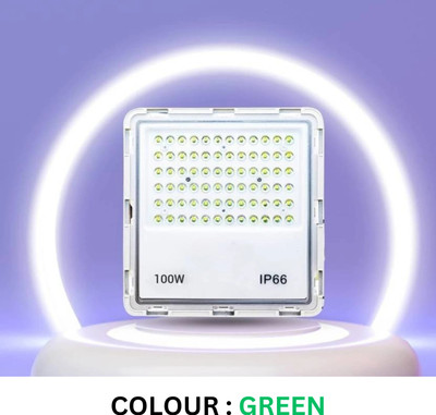 spark world 100W Lens Model IP66 Waterproof Led Flood Light Outdoor Lamp With 1 year warranty Flood Light Outdoor Lamp(Green)