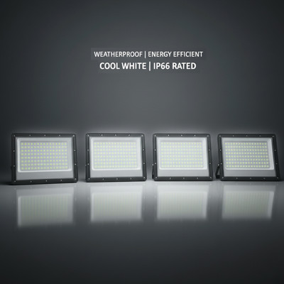 Eve Hanger 200W STREET LIGHT Lens Model IP66 Rated Waterproof Pack of 1 (Cool White Flood Light Outdoor Lamp Flood Light Outdoor Lamp(Black)