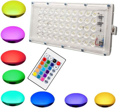 Croon Led 50 Watt Rgb Multicolored Brick Light With Remote (Pack Of-1) Flood Light Outdoor Lamp(Multicolor)
