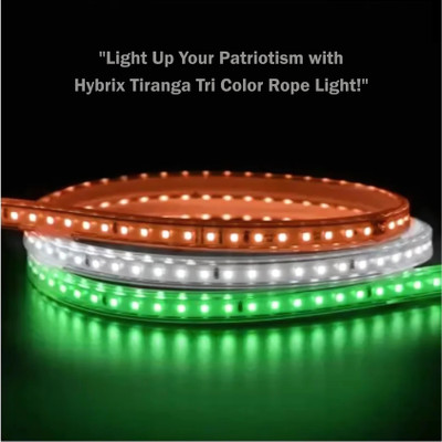 Hybrix 1800 LEDs 15 m Orange, White, Green Steady Strip Rice Lights(Pack of 1)