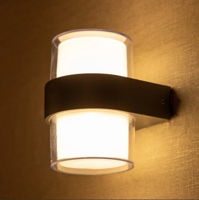 BellGrey 2 Way Profile Gate Light LED Indoor & Outdoor Lamp Up/Down Elevation Light Rustproof & Waterproof Aluminum Body Black (Warm White) Post Light Outdoor Lamp(Yellow)