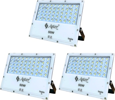 ASTER LITE BIS Approved 50W LED Flood Light IP66 Waterproof (Pack of 3) Flood Light Outdoor Lamp(White)