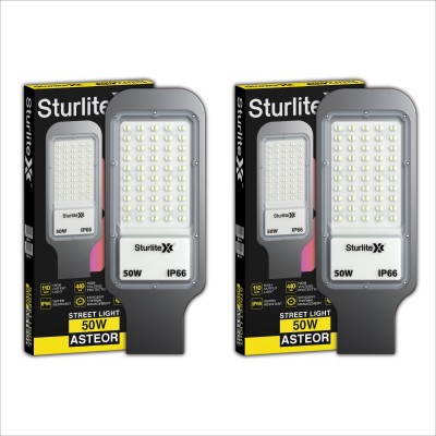 Sturlite Asteor 50W LED Streetlight - (Pack of 2)(L-G-0060-50W-6K) Flood Light Outdoor Lamp(Grey)