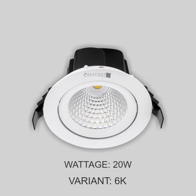 Crescent Lighting CRC10B-20W-RO-6K Post Light Outdoor Lamp(Black)