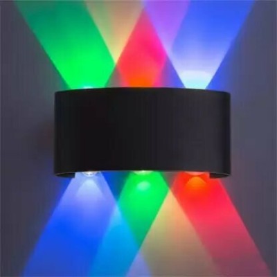 aadi Up Down Wall Lamp With Bulb-3+3 RED-BLUE-GREEN Post Light Outdoor Lamp (RGB)) Post Light Outdoor Lamp(Green, Red, Blue)